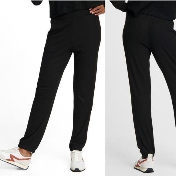 rag & bone Pants - rag & bone Rib Knit Joggers in Black Size S